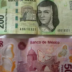 Meksykańskie banknoty: 200 i 50 pesos. Jaka jest waluta w Meksyku? To pesos!
