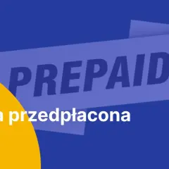 Karta przedpłacona z napisem PREPAID.