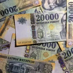 Węgry: jaka waluta? Na zdjęciu banknoty 20 000 forintów.