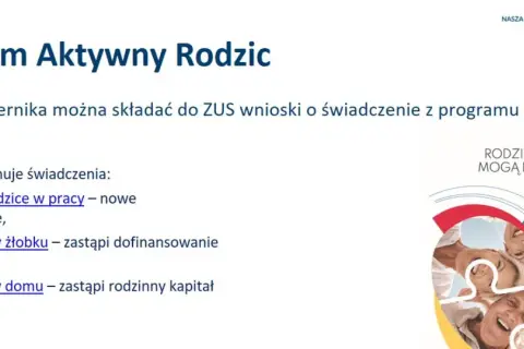Program Aktywny Rodzic: od 1.10. można składać wnioski. Dofinansowanie do żłobka zastąpi dopłatę. Czas rozpatrzenia wniosku nie jest podany.