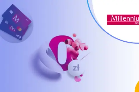 Karty Visa i Mastercard z logo Millennium. Pakiet bardzo pomocny, zero złotych za obsługę.
