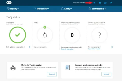 Status Twojego konta BIK: brak opóźnień w płatnościach, brak alertów i zobowiązań. Czy bik jest bezpieczny? Tak, dane są chronione.