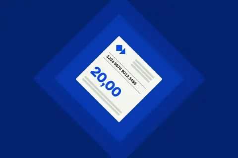 Karta paysafecard o wartości 20,00 z numerem PIN.