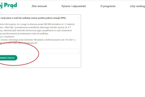 Wpisz e-mail lub PPE, by sprawdzić status wniosku o dofinansowanie do prądu. Tutaj dowiesz się, gdzie złożyć wniosek o dofinansowanie do prądu.