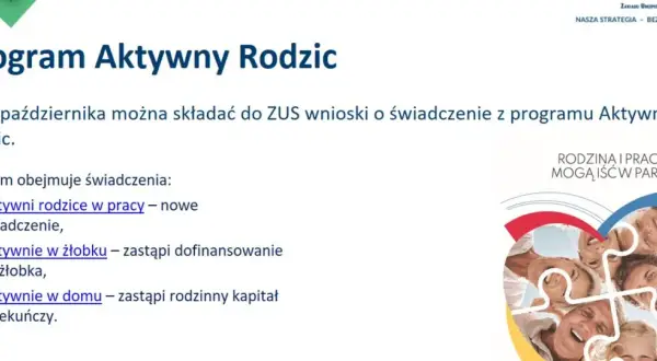 Program Aktywny Rodzic: od 1.10. można składać wnioski. Dofinansowanie do żłobka zastąpi dopłatę. Czas rozpatrzenia wniosku nie jest podany.