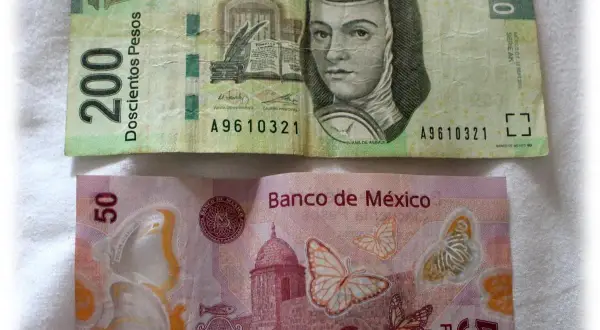 Meksykańskie banknoty: 200 i 50 pesos. Jaka jest waluta w Meksyku? To pesos!