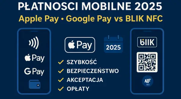 Porównanie płatności mobilnych 2025: Apple Pay, Google Pay vs BLIK NFC. Dowiedz się, jak płacić telefonem mBank.