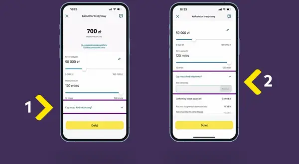 Symulacja kredytu w Raiffeisen Digital Bank. Sprawdź, czy sprawdzają BIK, wpisując kod rabatowy.