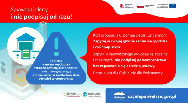 Kto pomoże wypełnić wniosek o dofinansowanie? Zapytaj w gminie, wykonawcę, rodzinę. Nie podpisuj niczego bez zapoznania się z umową. Dotacja jest dla Ciebie!