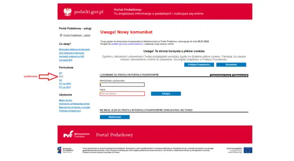 Wybieramy formularz PCC, by dowiedzieć się, jak wypełnić pcc 3 pożyczka.