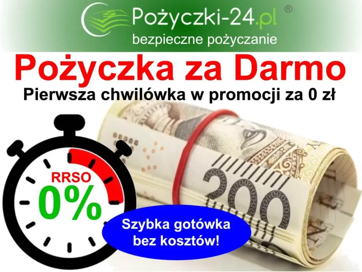 Pożyczka za darmo, pierwsza chwilówka 0 zł RRSO. Szybka gotówka bez kosztów, pożyczka która dostanie każdy.