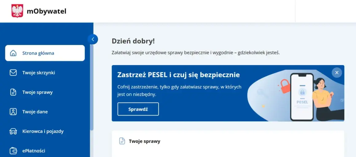 Zastrzeż PESEL i poczuj się bezpiecznie. Aplikacja mObywatel to miejsce, gdzie można to zrobić.