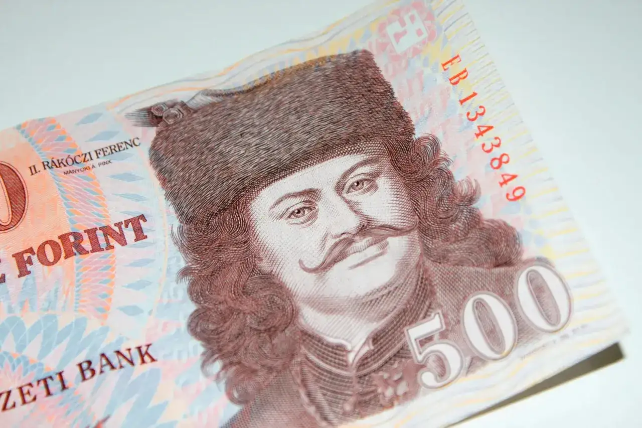 Na banknocie 500 forintów widnieje portret II. Rakoczego. Jaka waluta na Węgrzech? To właśnie forint.