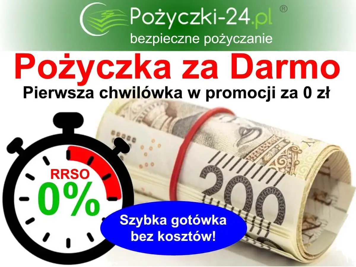 Pożyczka za darmo, pierwsza chwilówka 0 zł RRSO. Szybka gotówka bez kosztów, pożyczka która dostanie każdy.