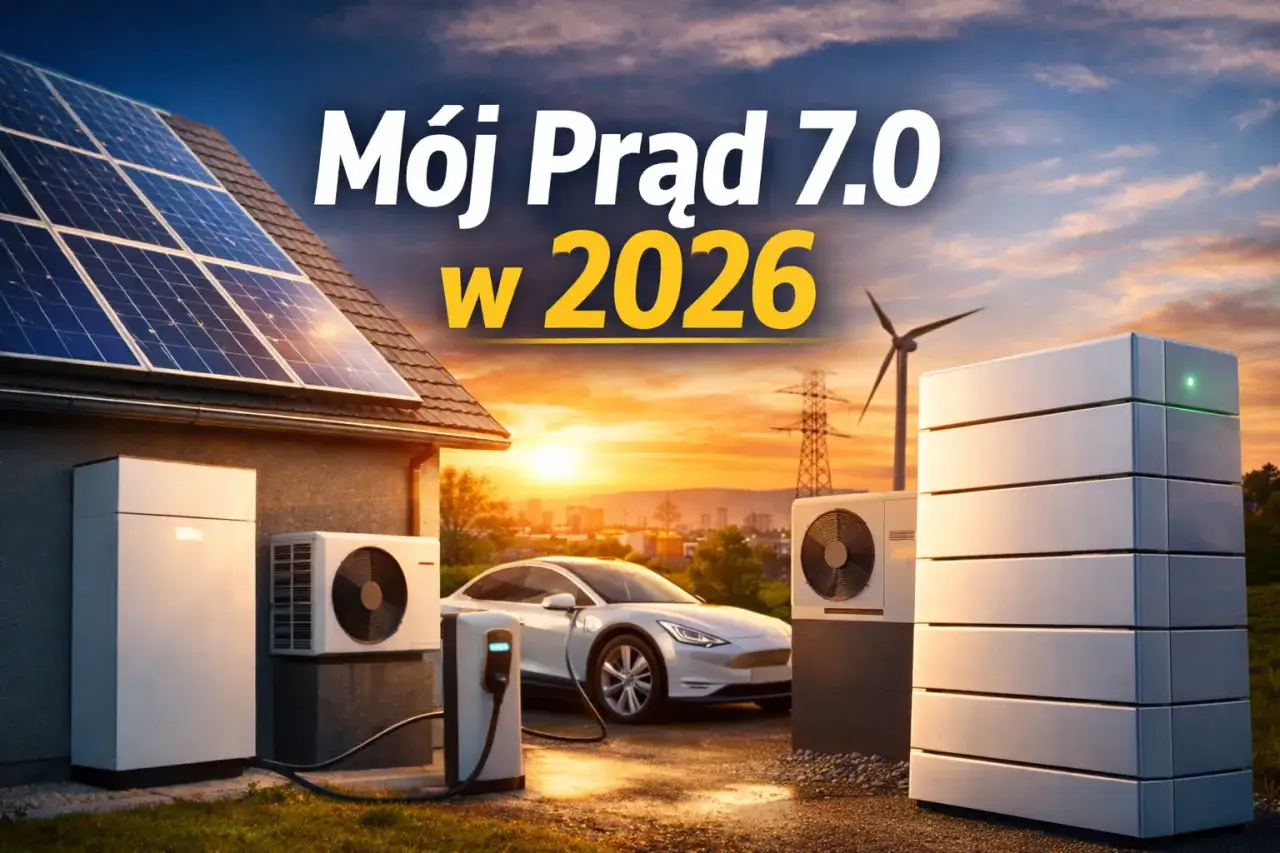 Dom z fotowoltaiką, ładowany samochód elektryczny i magazyn energii. Sprawdź, ile dofinansowania do fotowoltaiki w programie Mój Prąd 7.0 w 2026.