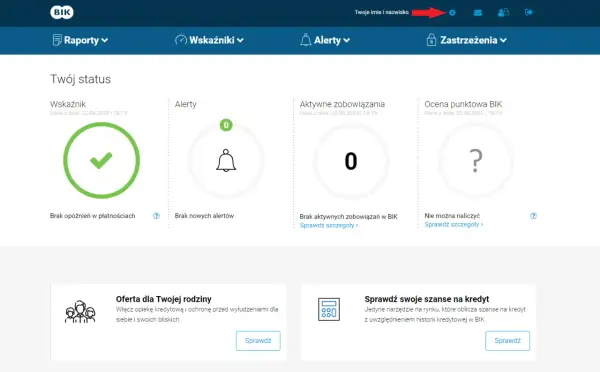 Status Twojego konta BIK: brak opóźnień w płatnościach, brak alertów i zobowiązań. Czy bik jest bezpieczny? Tak, dane są chronione.
