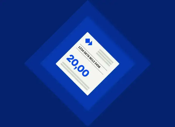 Karta paysafecard o wartości 20,00 z numerem PIN.