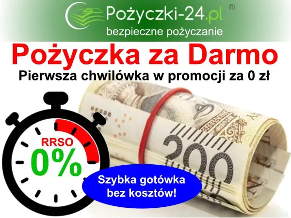 Pożyczka za darmo, pierwsza chwilówka 0 zł RRSO. Szybka gotówka bez kosztów, pożyczka która dostanie każdy.