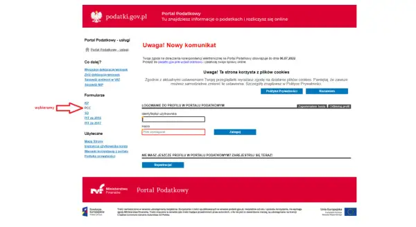 Wybieramy formularz PCC, by dowiedzieć się, jak wypełnić pcc 3 pożyczka.